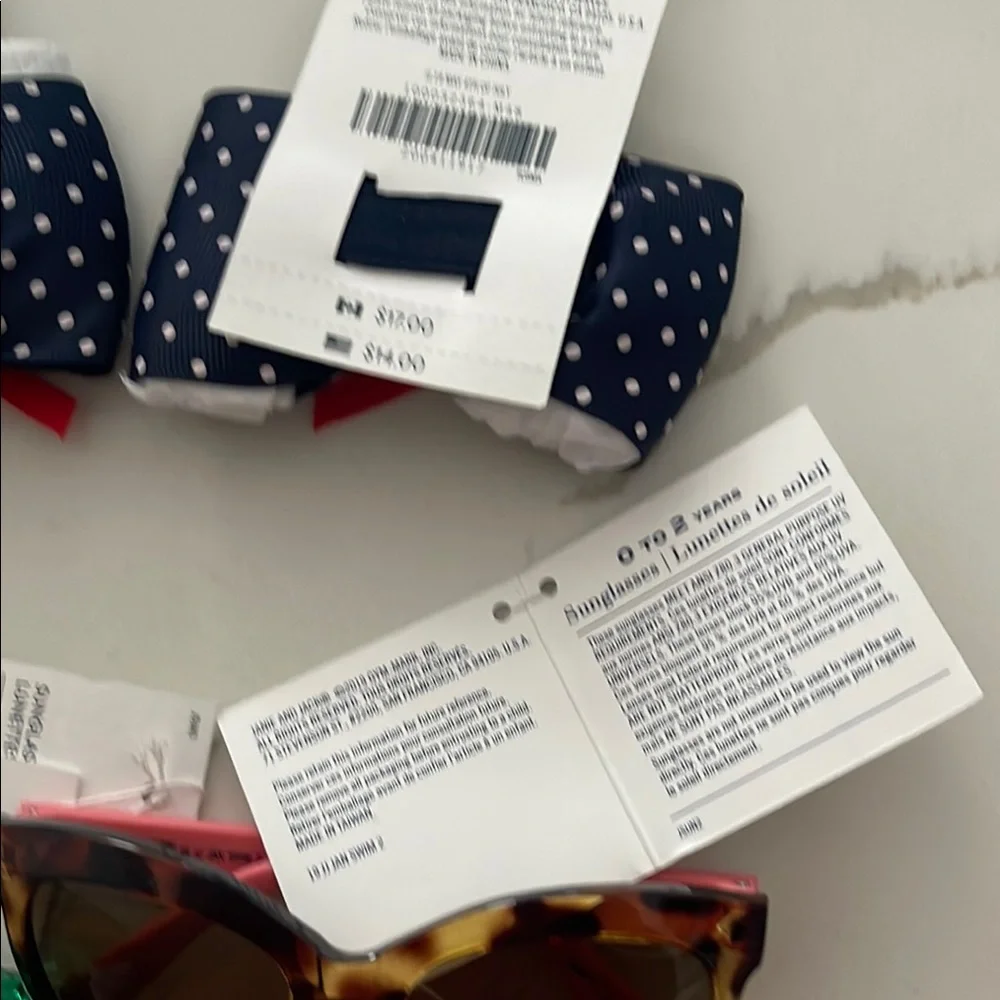 Janie and Jack Kids Bow Tie and Sunglasses Set - Navy, Red, Green, Tortoise